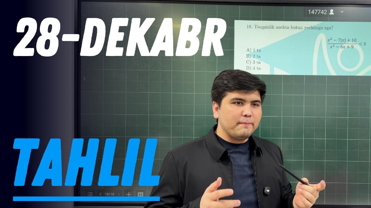 28-DEKABR |  2025-YIL | TUSHGAN SAVOLLAR TAHLILI