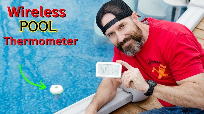 Baldr Wireless Pool Thermometer - Accurate Swimming Pool and Pond Temperature Monitor with Indoor Display