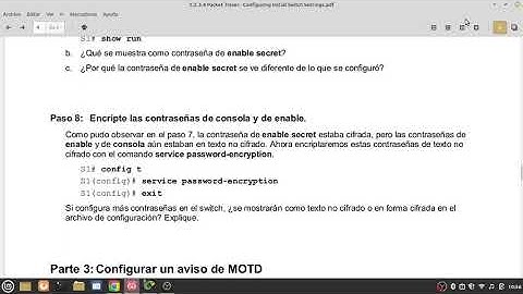 Práctica 255 - Configure ajustes iniciales del switch