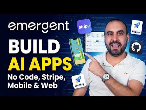 Build Full‑Stack & Mobile Apps with AI (No Code): Emergent Tutorial + Admin, Stripe, Deploy