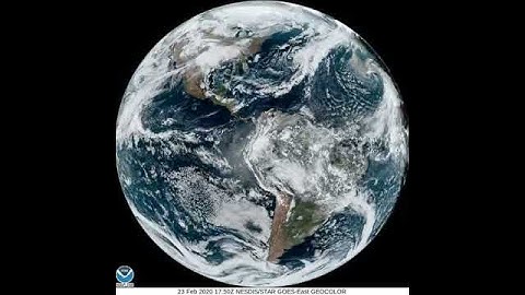 NOAA Full Disk video, with moving clouds - 23 FEB 2020