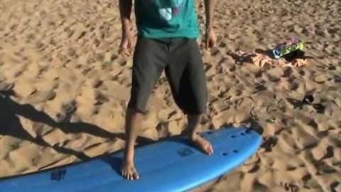 Surfing Tip, How to Stand Up on a Surfboard