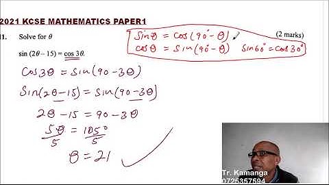 2021 KCSE MATHEMATICS PAPER 1 QUESTION 11