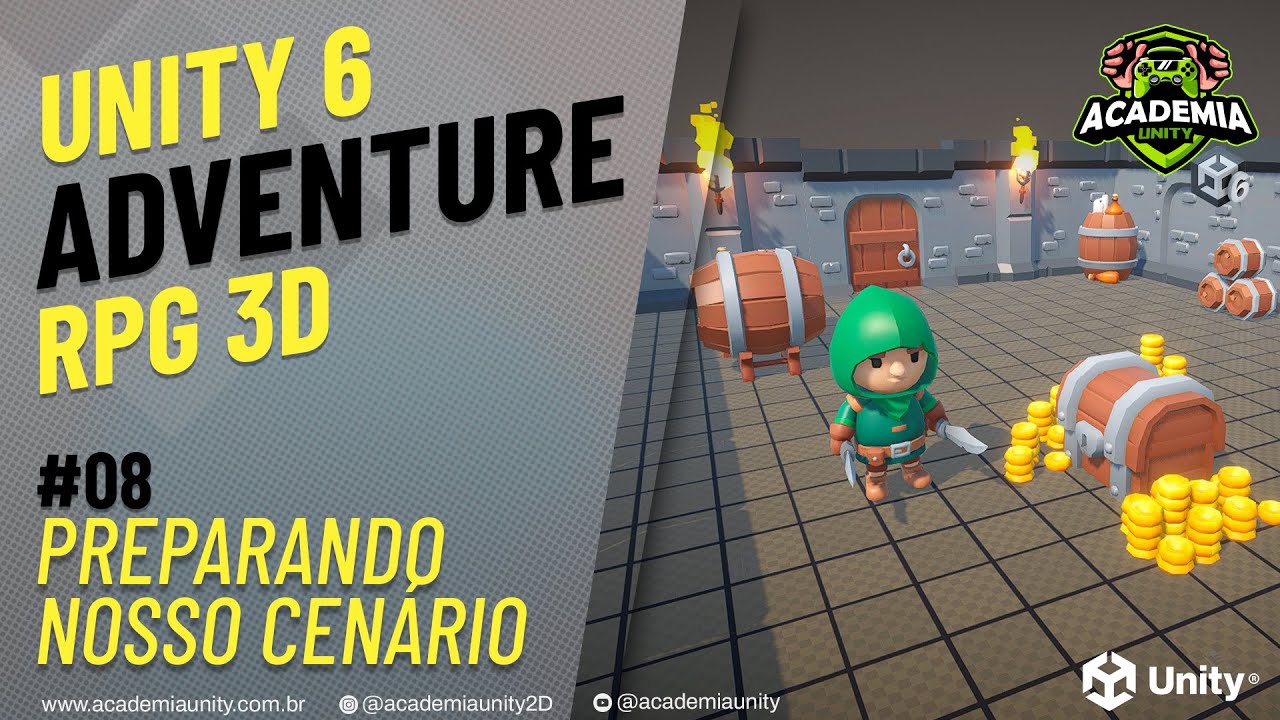 Unity 6 - Adventure RPG 3D - Preparando nosso Cenário - #08 - YouTube