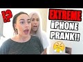 EXTREME IPHONE PRANK ON MY SISTERS!!