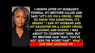 After My Husband Died My Brother Took Me On A Cruise - I Froze When I Saw My Husband And Daughter...