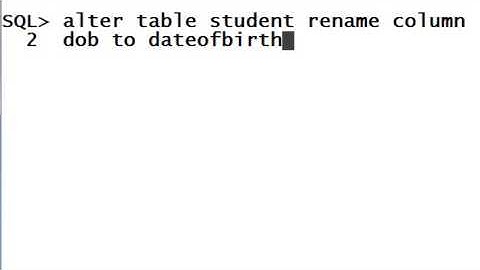 Alter Table using SQL