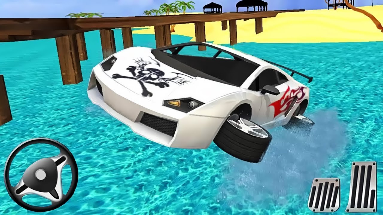 Water Surfer Car Floating Race - Car Racing Game  - Android Gameplay