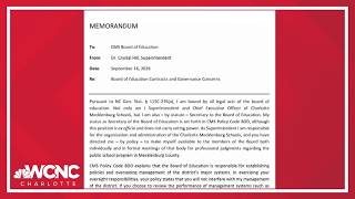 CMS school board members speak out on massive document superintendent sent to the board