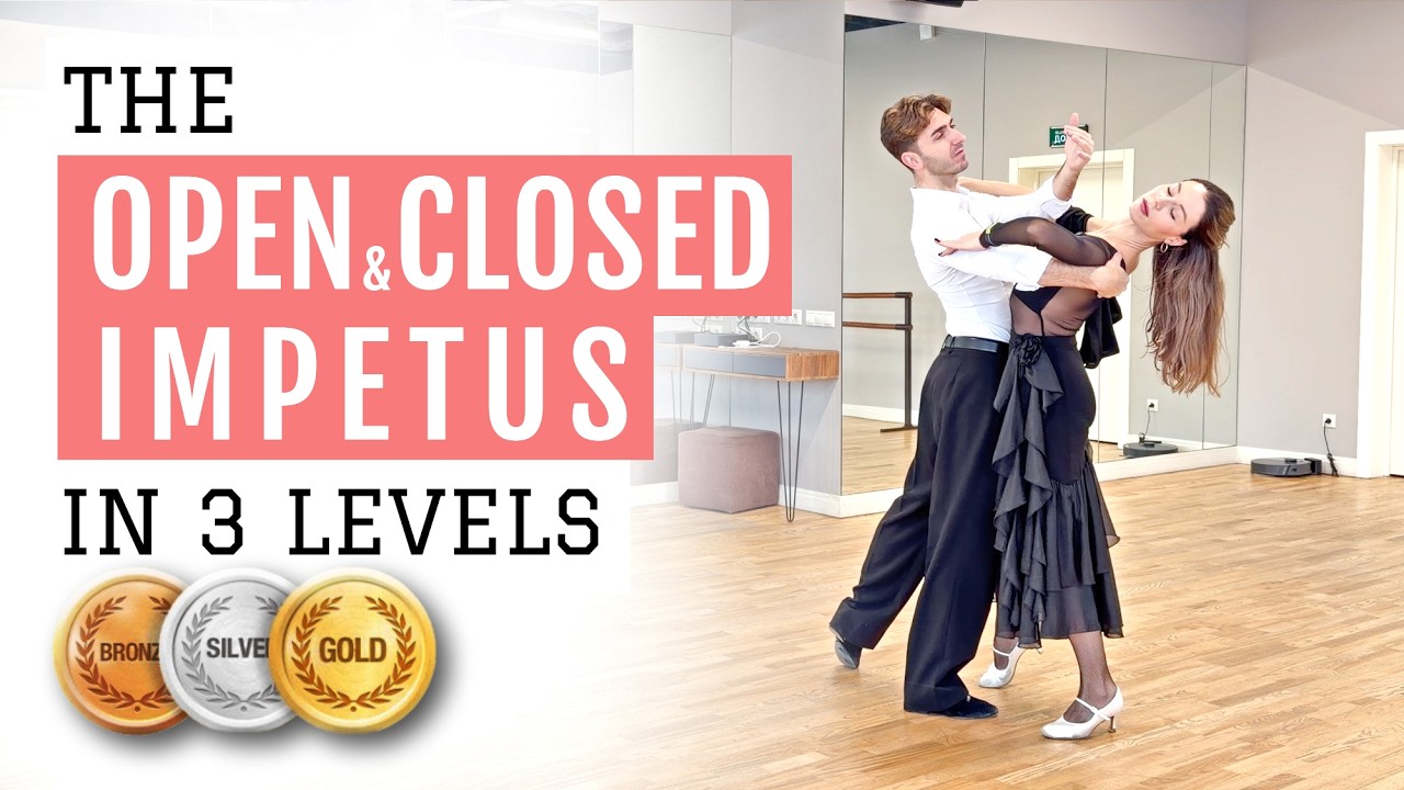 Открытый и закрытый импульс в 3 уровнях 🥉🥈🥇 Урок бальных танцев #бальныетанцы #спортивныетанцы