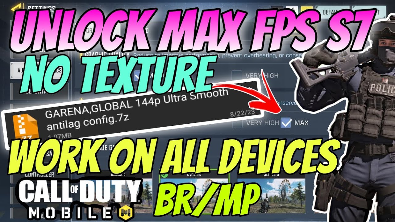 How To UNLOCK 60 FPS🔥in call of duty mobile [SEASON 7] Il codm I| Max ...