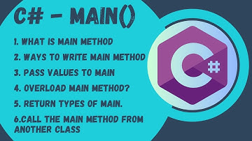 C# Main() Method Explained: Pass Values || Return Types || Overloading || Entry Point || Calling