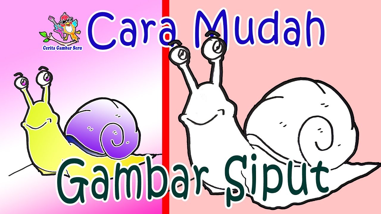  Cara  Mudah  Gambar Siput Kartun  Tutorial Menggambar  Kartun  