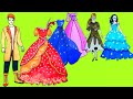 Paper Dolls Dress Up - Costumes Skirt Prom Poor Dresses Handmade Quiet Book - Barbie Story & Crafts
