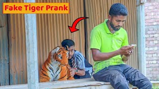 Fake Tiger Prank | Fake Tiger vs Man Prank on Public (Part 21) | 4 Minute Fun