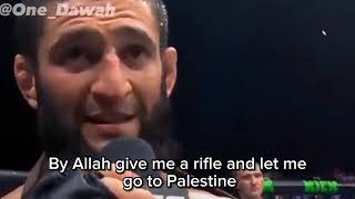 Khamzat Chimaev message in his own language after his win vs Kamaru Usman in UFC ( Translated)