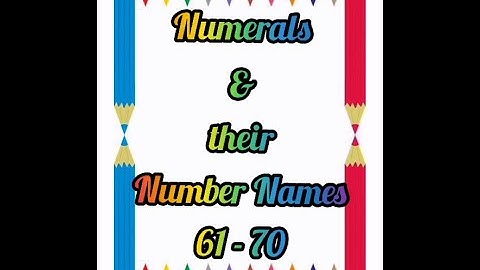 Number Names 61 to 70 II Spellings II In words 61 to 70 II Learn Math II Number Names for Preschool