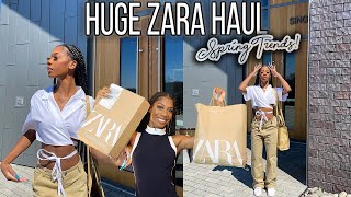 ZARA SPRING TRY ON HAUL + GIVEAWAY | Trendy Items for Spring 2021 💕