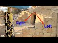 Nomadic skillful lady: unique stone work on the vertical wall of the stairs