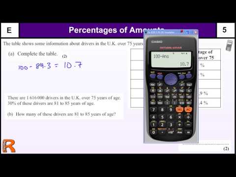 Percentage of an Amounts GCSE Maths Foundation revision Exam paper practice & help