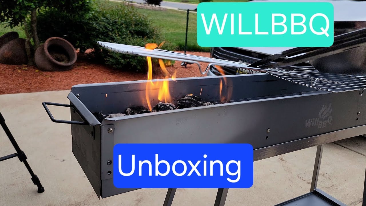 WILLBBQ commercial quality portable charcoal grill UNBOXING YouTube