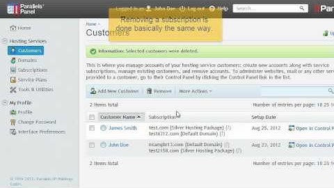How to remove a customer or subscription in Plesk - webpromo-inc.com