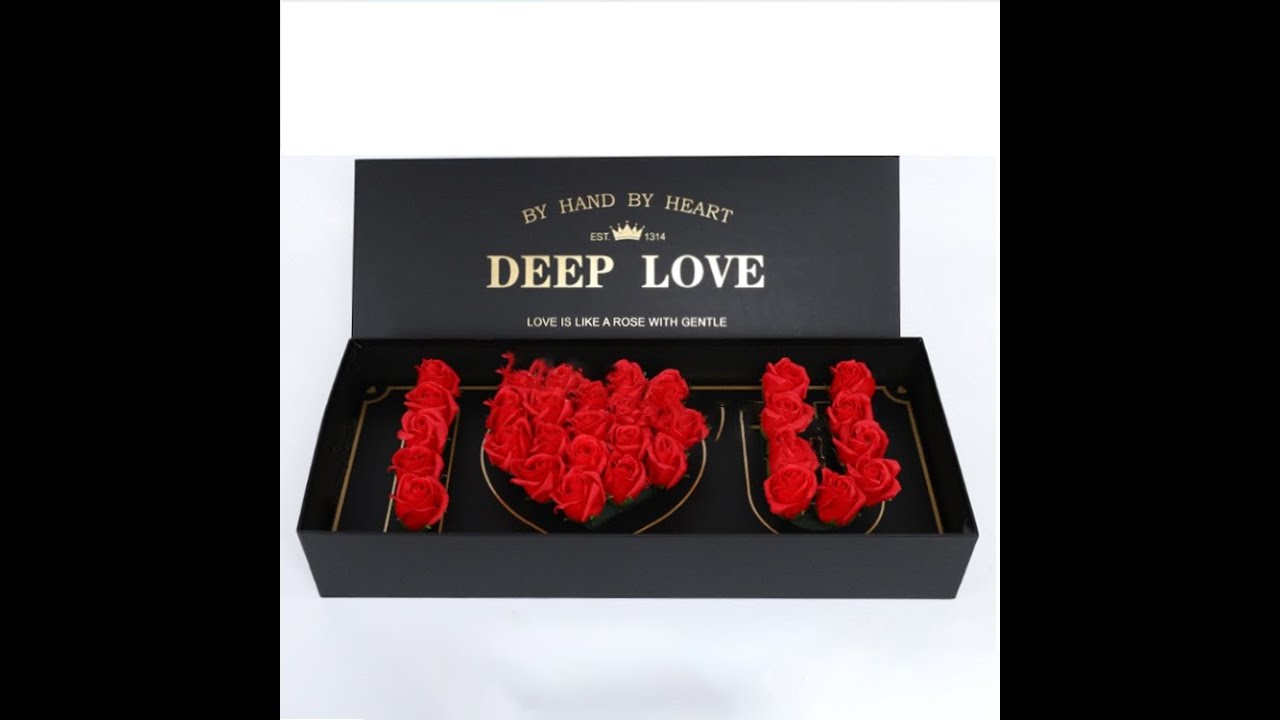 Wholesale I LOVE YOU Flower Gift Box