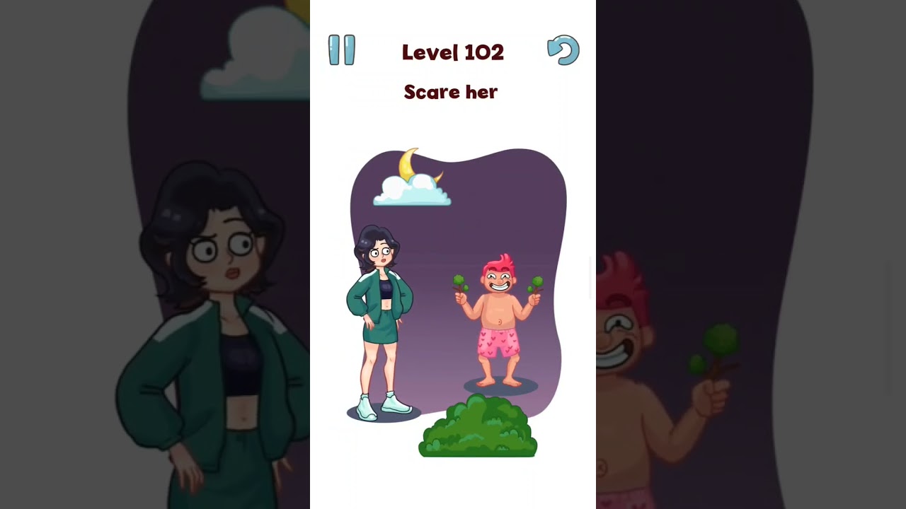 DOP Ban: Delete One Part - Scare Her - Ban Erase Game Level 102 Solution