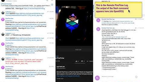 Flash PineTime Remotely and view Semihosting Debug Log
