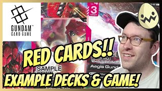 Gundam Card Game: Demo Deck Red Cards! Overview, ​Deck Lists
