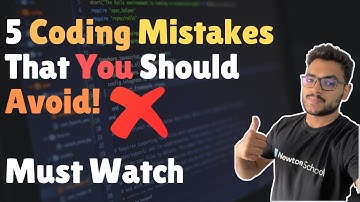 5 Coding Mistakes That You Should Avoid! 💯  | Freshers Placement Guide | In Hindi