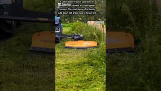 John Deere Tractor Field Mowing