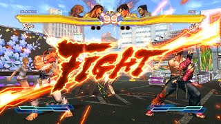 Ryu & Ken VS Jin & Kazuya - Street Fighter X Tekken