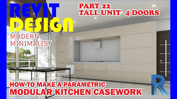 RD087. Parametric Modular Kitchen Casework in Revit. Part 22 Tall Unit 4 Doors.