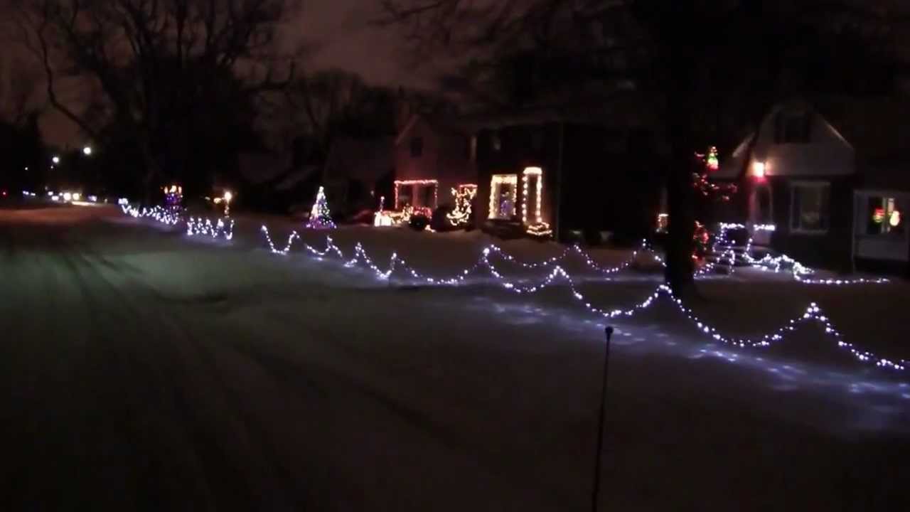Seabury Ave Holiday Lights 2012 Part 1 YouTube
