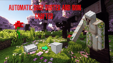 How to make a automatic rose sorter and crafter in an iron farm Minecraft 1.21 Java step by step
