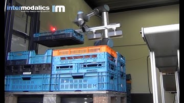 Plastic Crate Depalletizing Using a Lightweight Robot