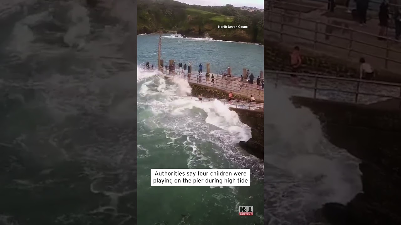 Little Girl Rescued After Wave Knocks Her Off a Pier 