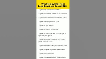 10th Biology Important Long Questions guess 2023 #shorts #viral