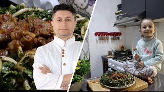 اكلة سورية طيبة قوانص او حواصل 🐔Good Syrian food, gizzards