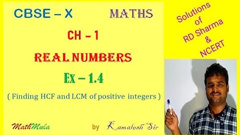 real numbers ex 1.4 class 10 || find hcf & lcm of numbers || rd sharma solution cbse 10 ex-1.4