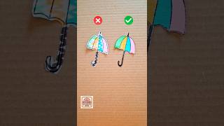 Perfect cut ✂️ Umbrella ☂️☔  #shorts #drawing #coloring #diy #satisfying #umbrella #rain Wealth