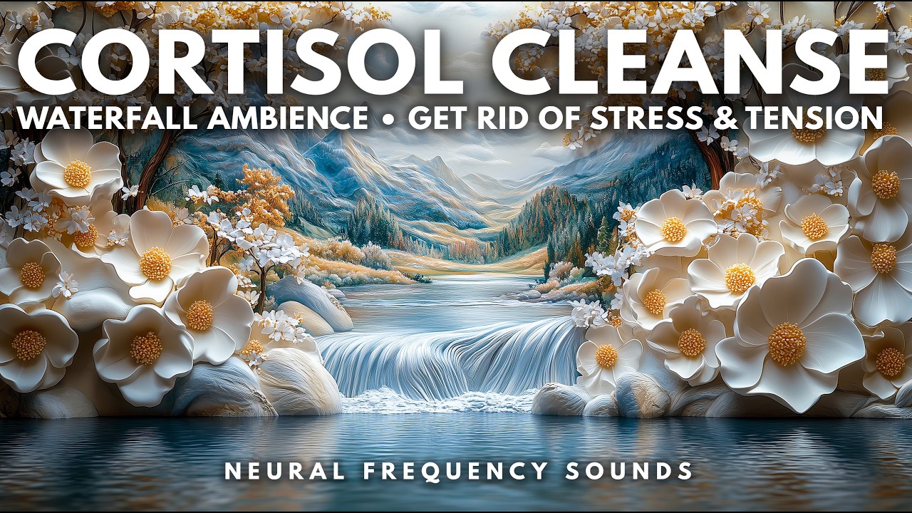 174 Hz + Waterfall 🌊 Body Tension Off • Stand Under the Falls & Finally Let Go | Pain Relief Music