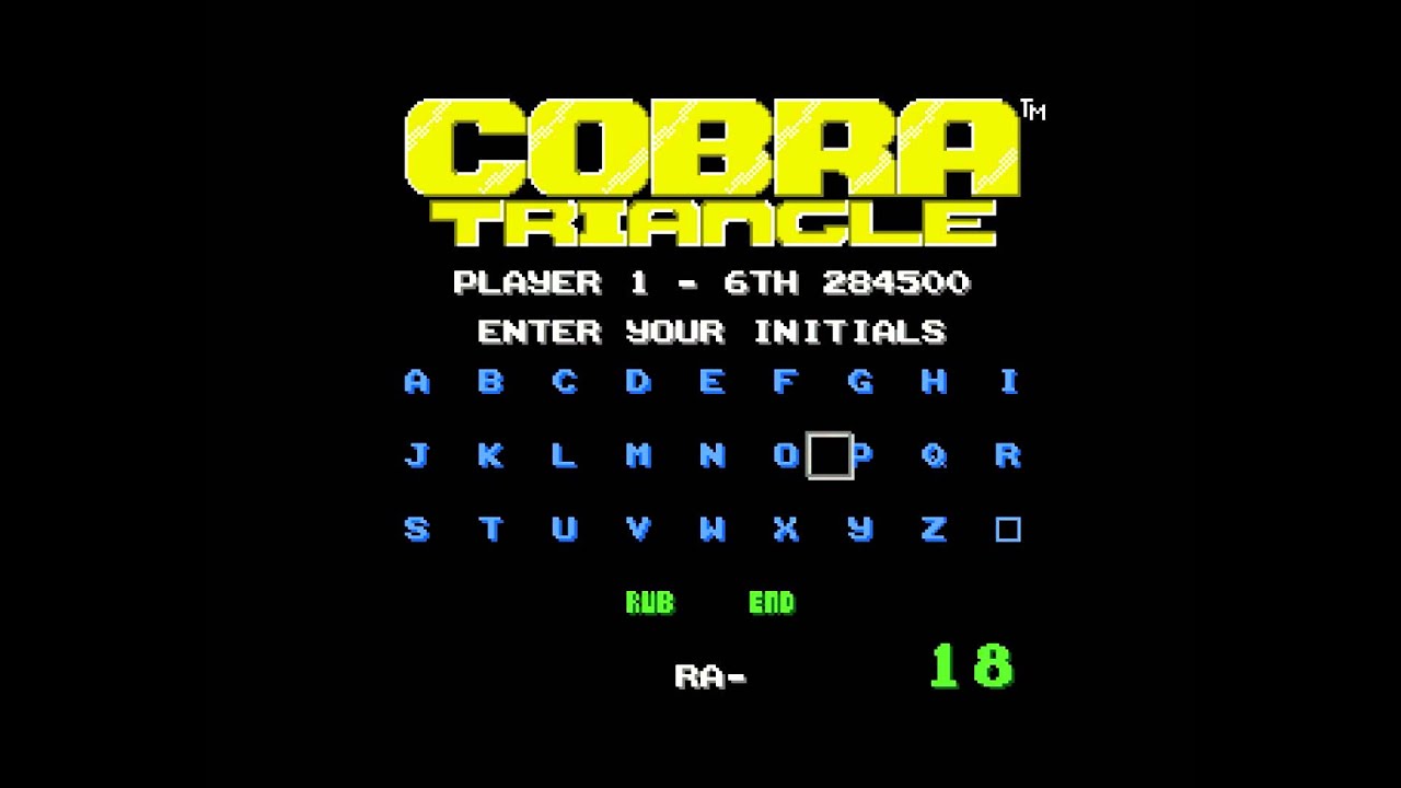 "Cobra Triangle" Music : 17 - Enter your Initials