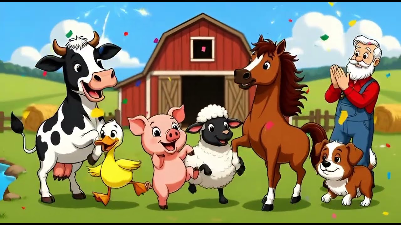 Old MacDonald Had a Farm 🐄🎶 | Dancing Cows Song for Kids | Nursery Rhymes