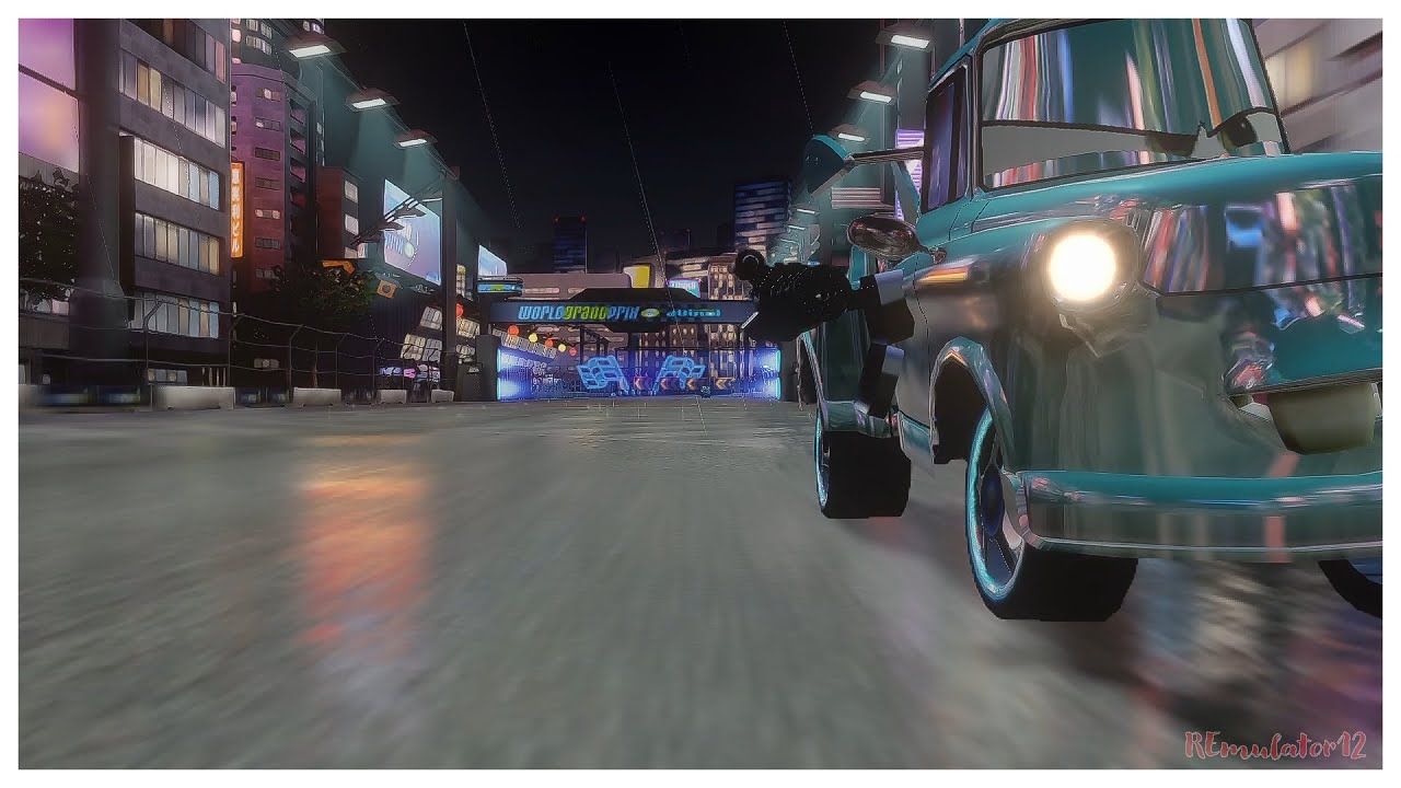 Cars 2 The Video Game | Tokyo Mater - Battle Race | Ginza Sprint 5 Laps ...