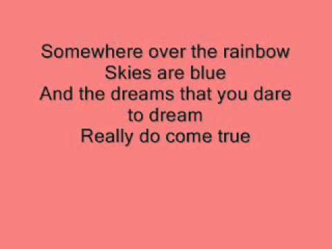 The Wizard Of Oz Over The Rainbow With Lyrics Youtube