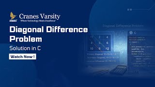 Diagonal Difference Problem Solved in C | Step-by-Step Explanation