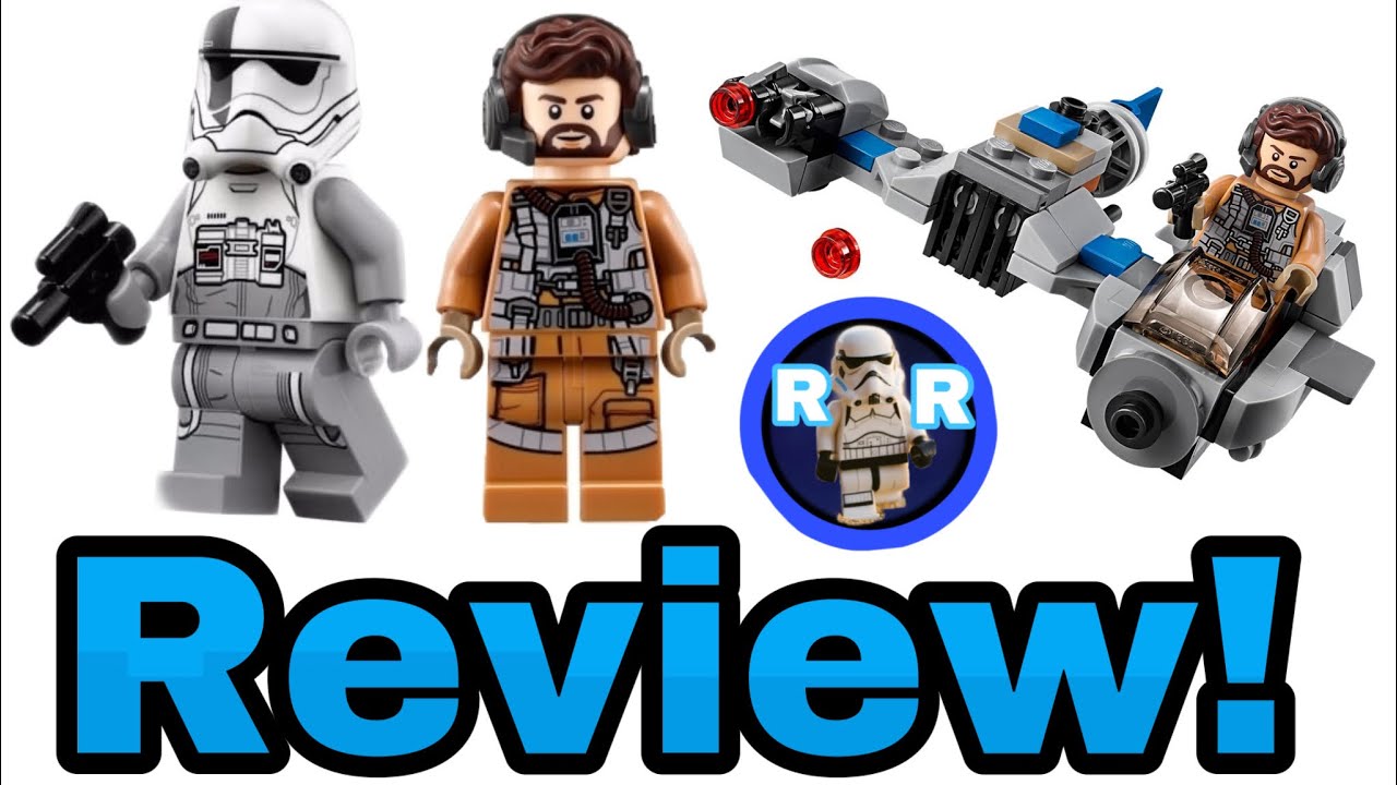 LEGO Ski Speeder VS FIRST ORDER Walker Microfighter Review! - 75195