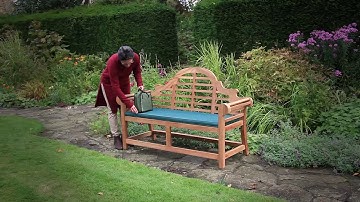 The Sissinghurst Lutyens Three Seat Teak Bench